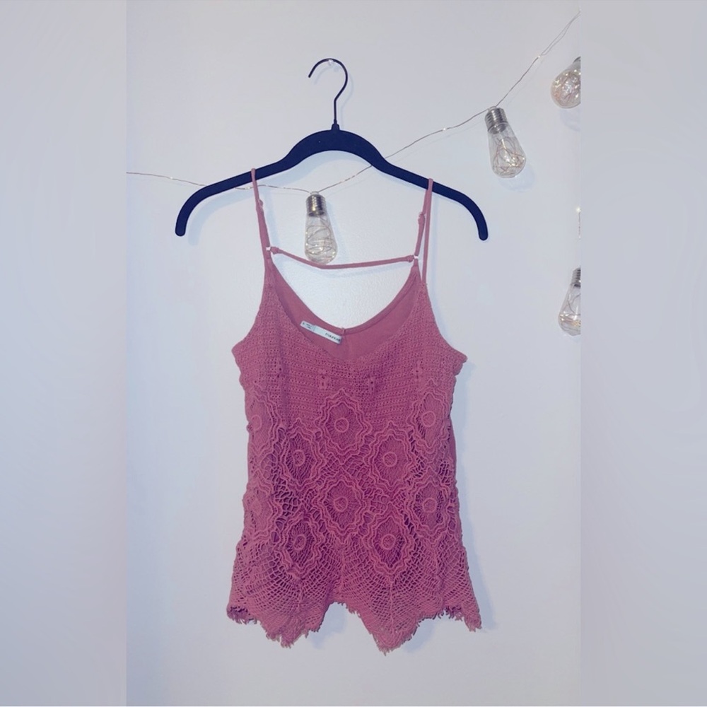Pink Embellished Sleeveless Camisole